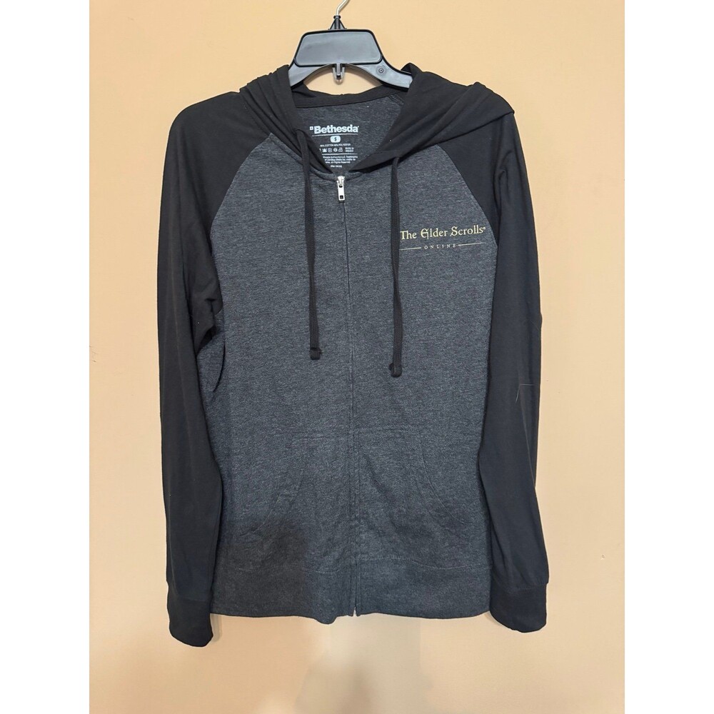 The Elder Scrolls Online Bethesda Gray Zip Hoodie small